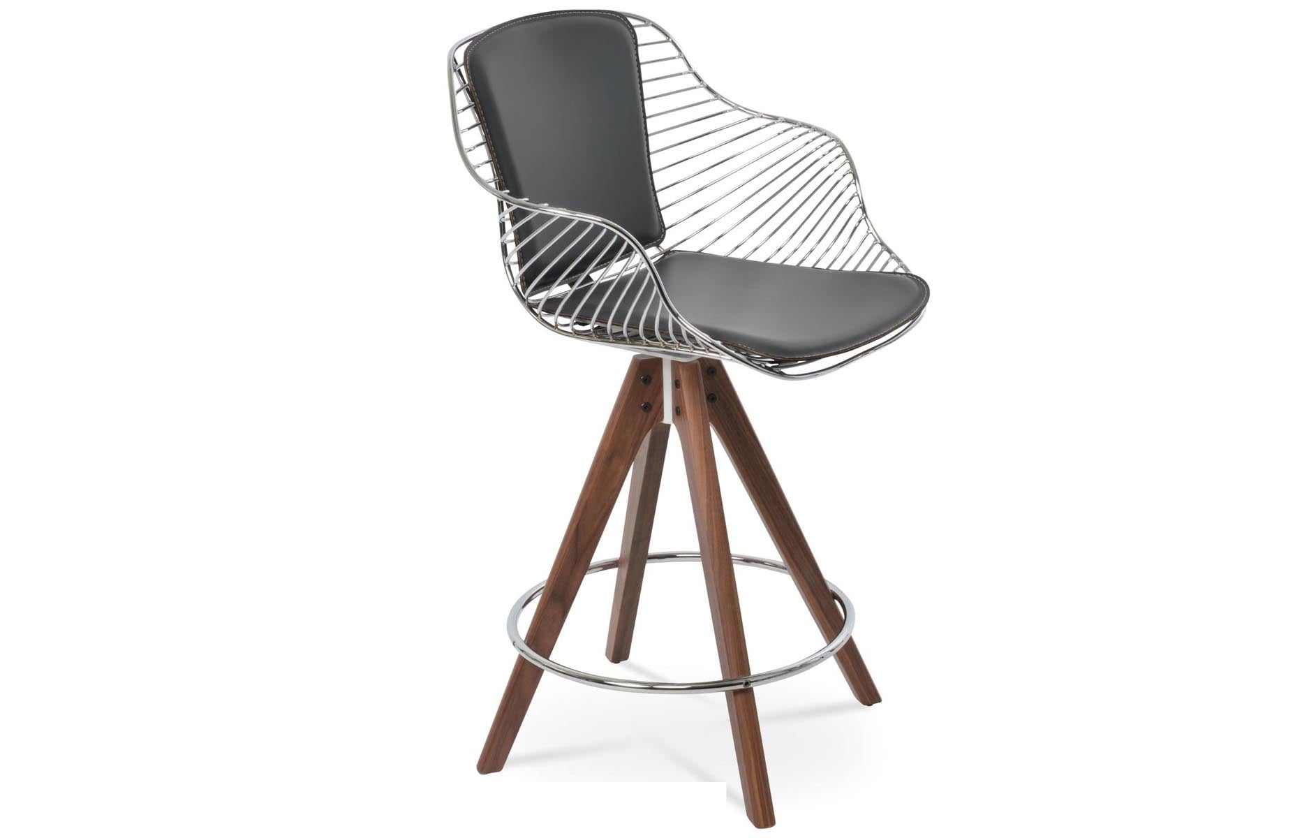 Zebra Pyramid Swivel Stool