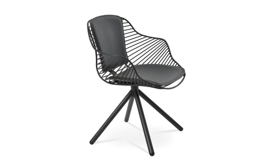 Zebra Stick Swivel Armchair