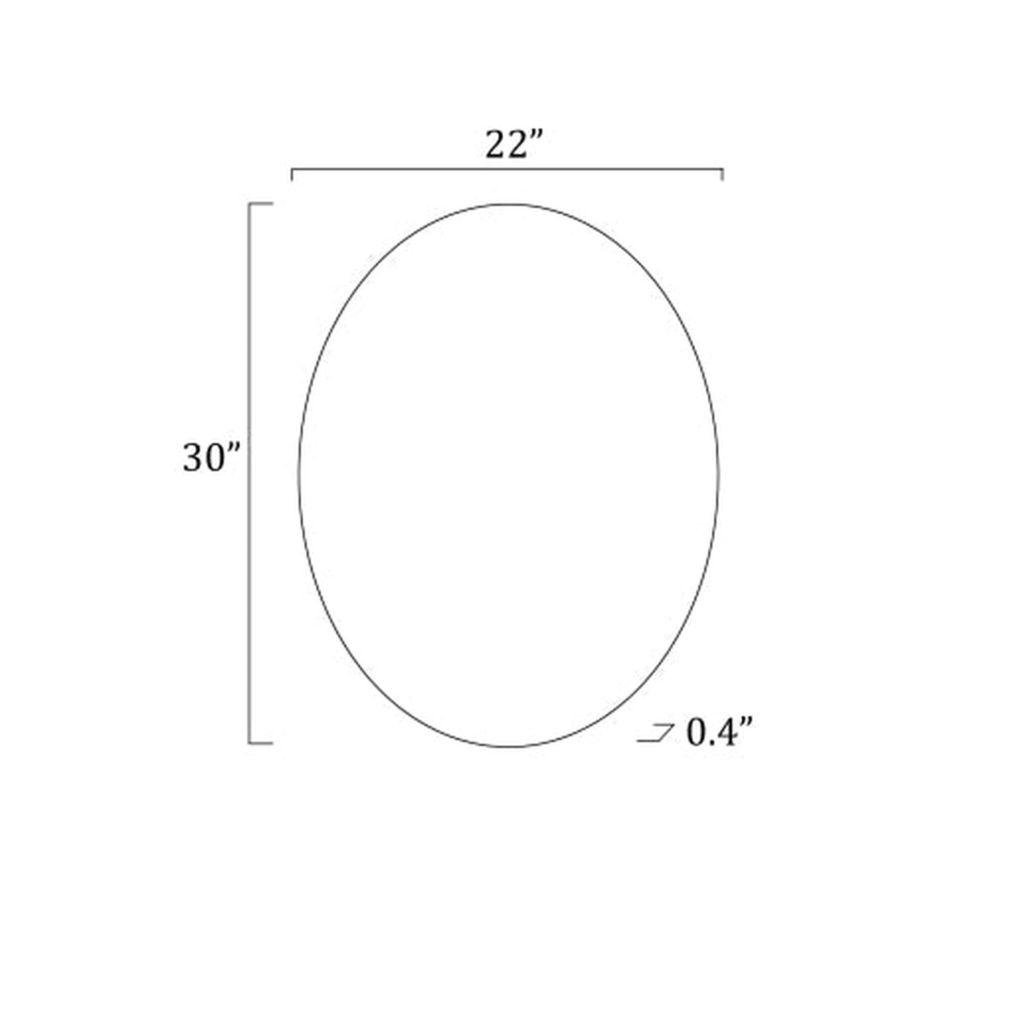 Surya Contour Oval Mirror