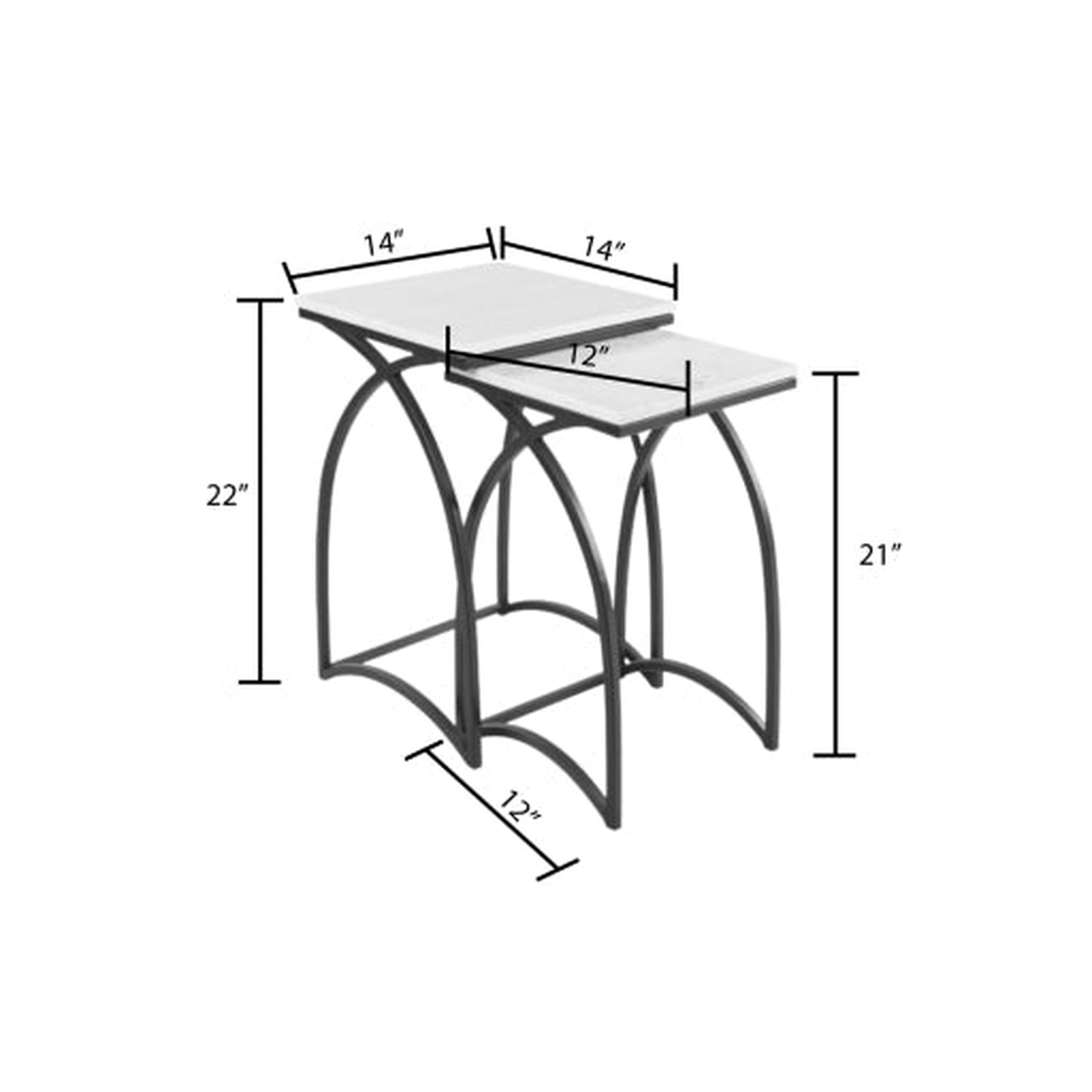 Surya Evana Nesting Table Set