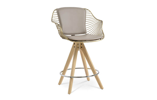 Zebra Pyramid Swivel Stool