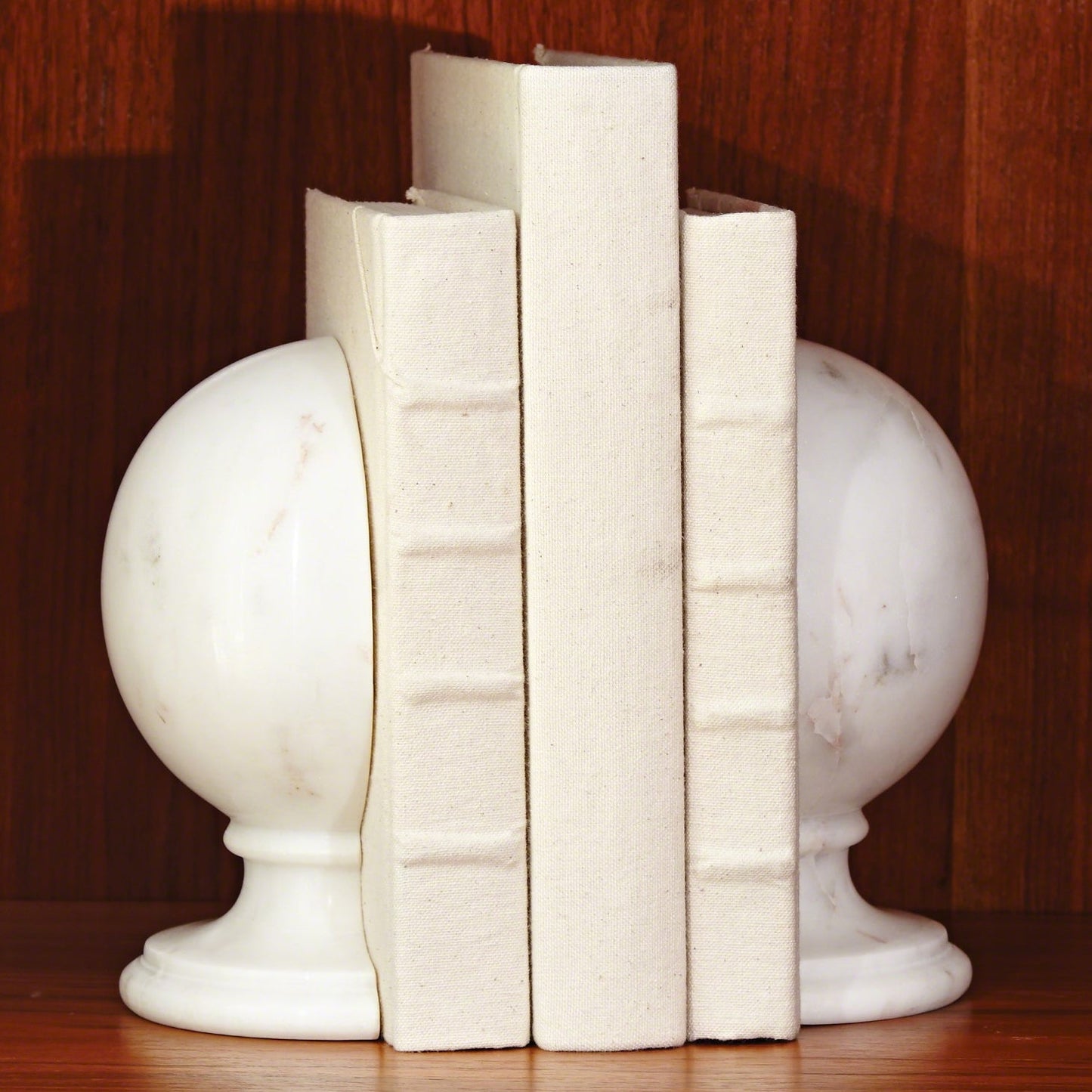 Global Views Marble Sphere Bookend Set