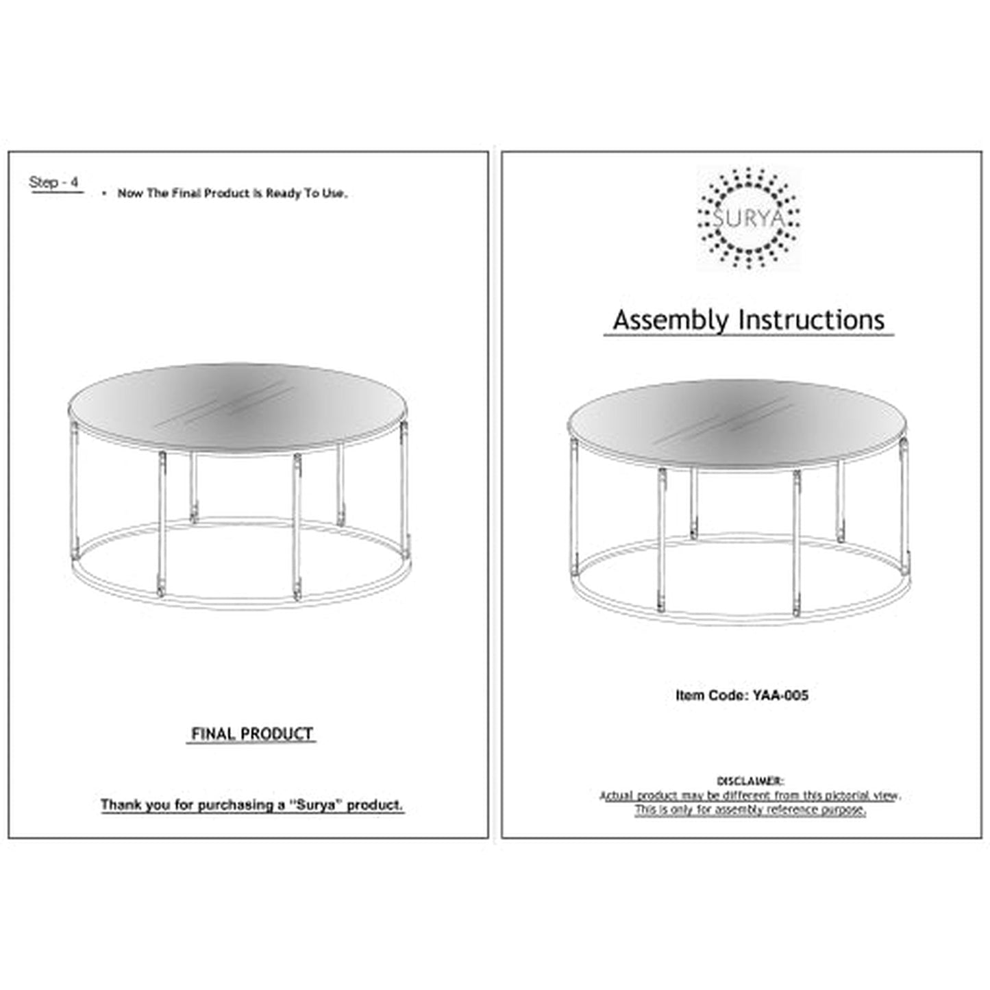 Surya Aryaa Round Coffee Table