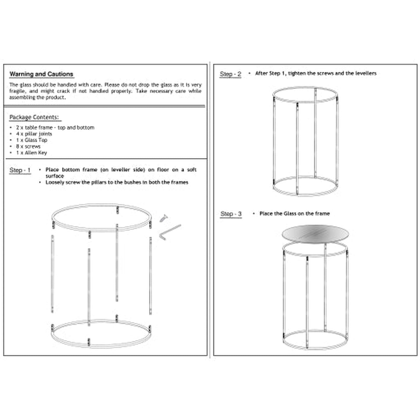 Surya Aryaa Round End Table