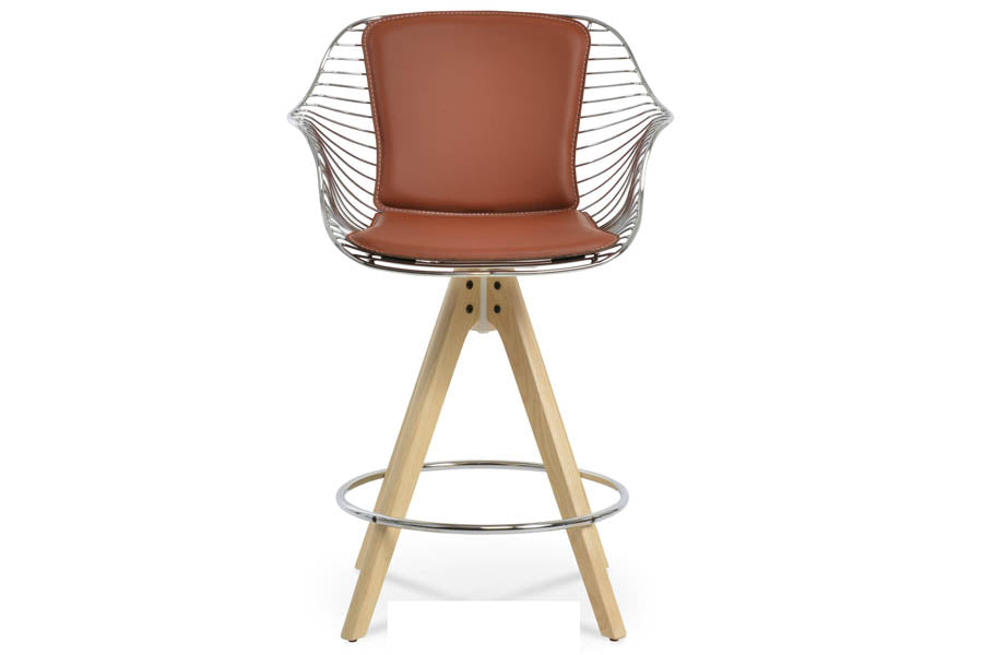 Zebra Pyramid Swivel Stool