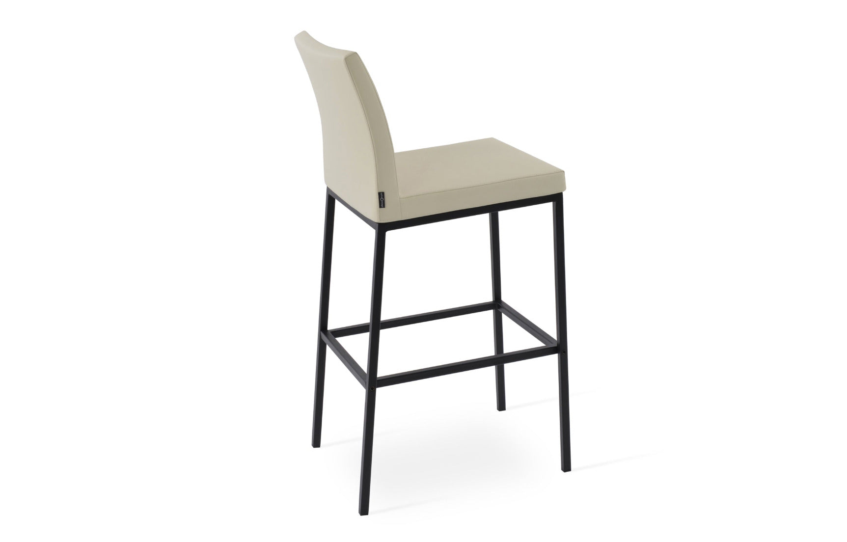 Aria Metal Counter Stool-Leather