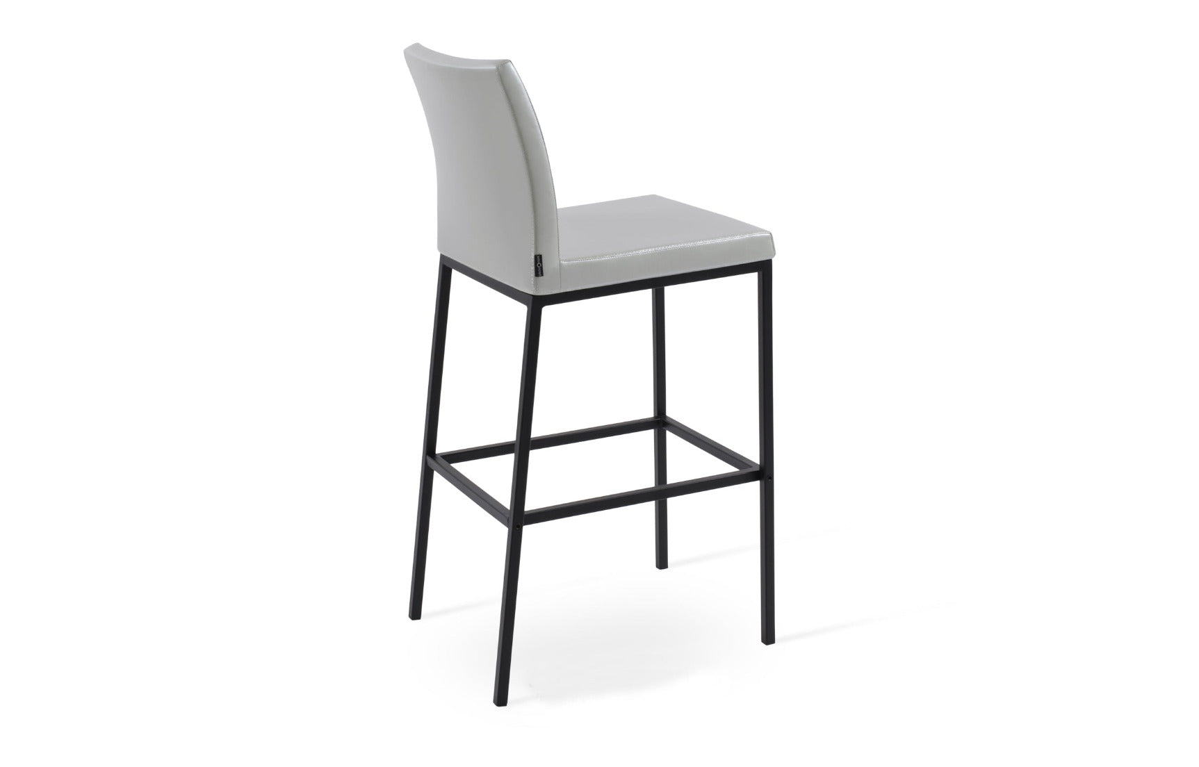 Aria Metal Counter Stool-Leather