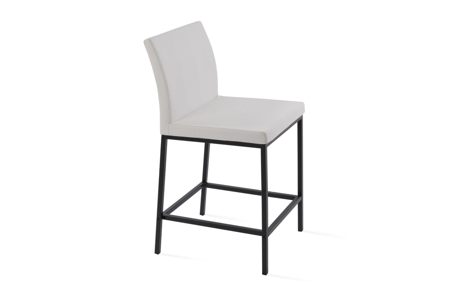 Aria Metal Counter Stool-Leather