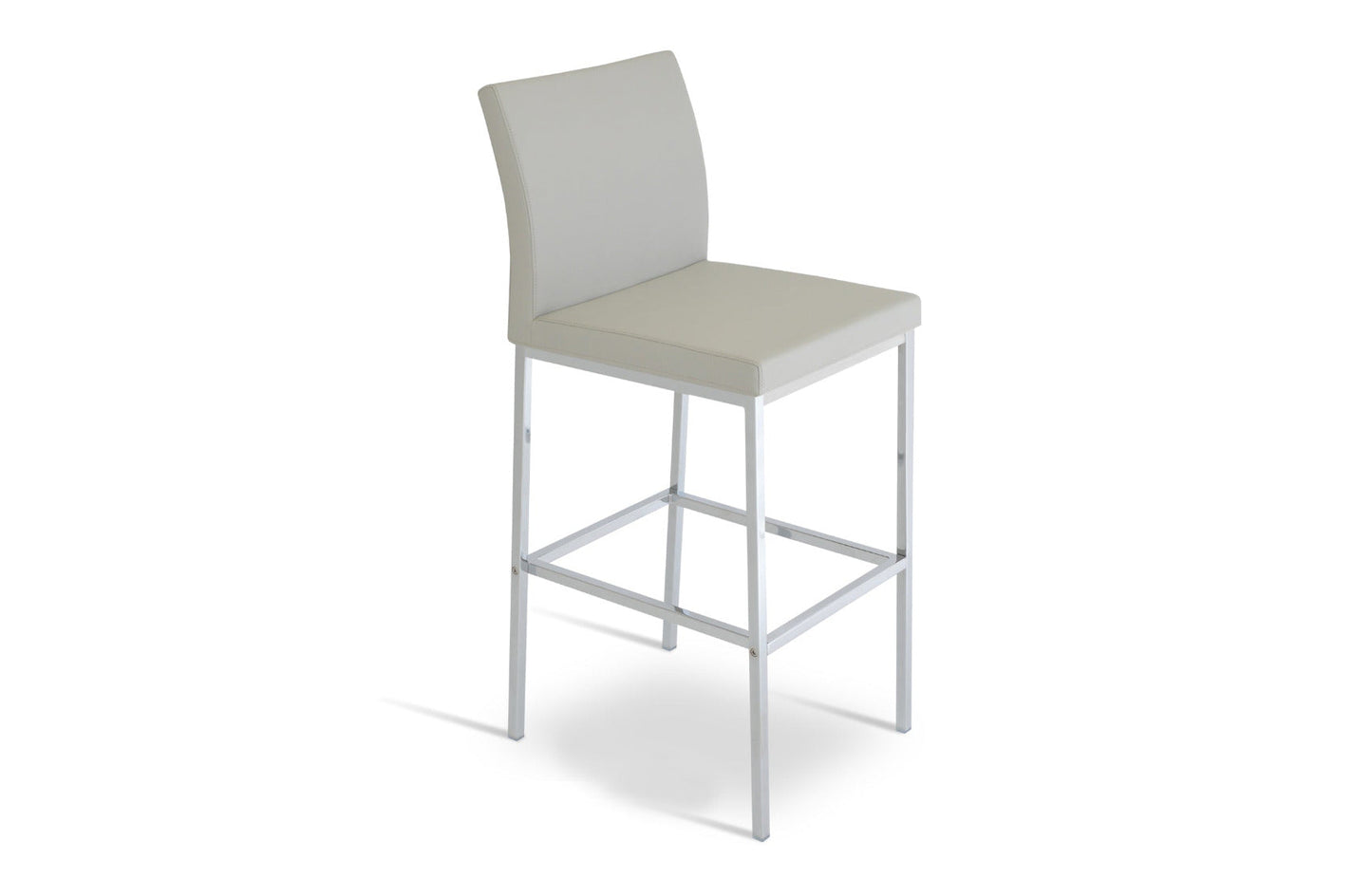 Aria Metal Counter Stool-Leather