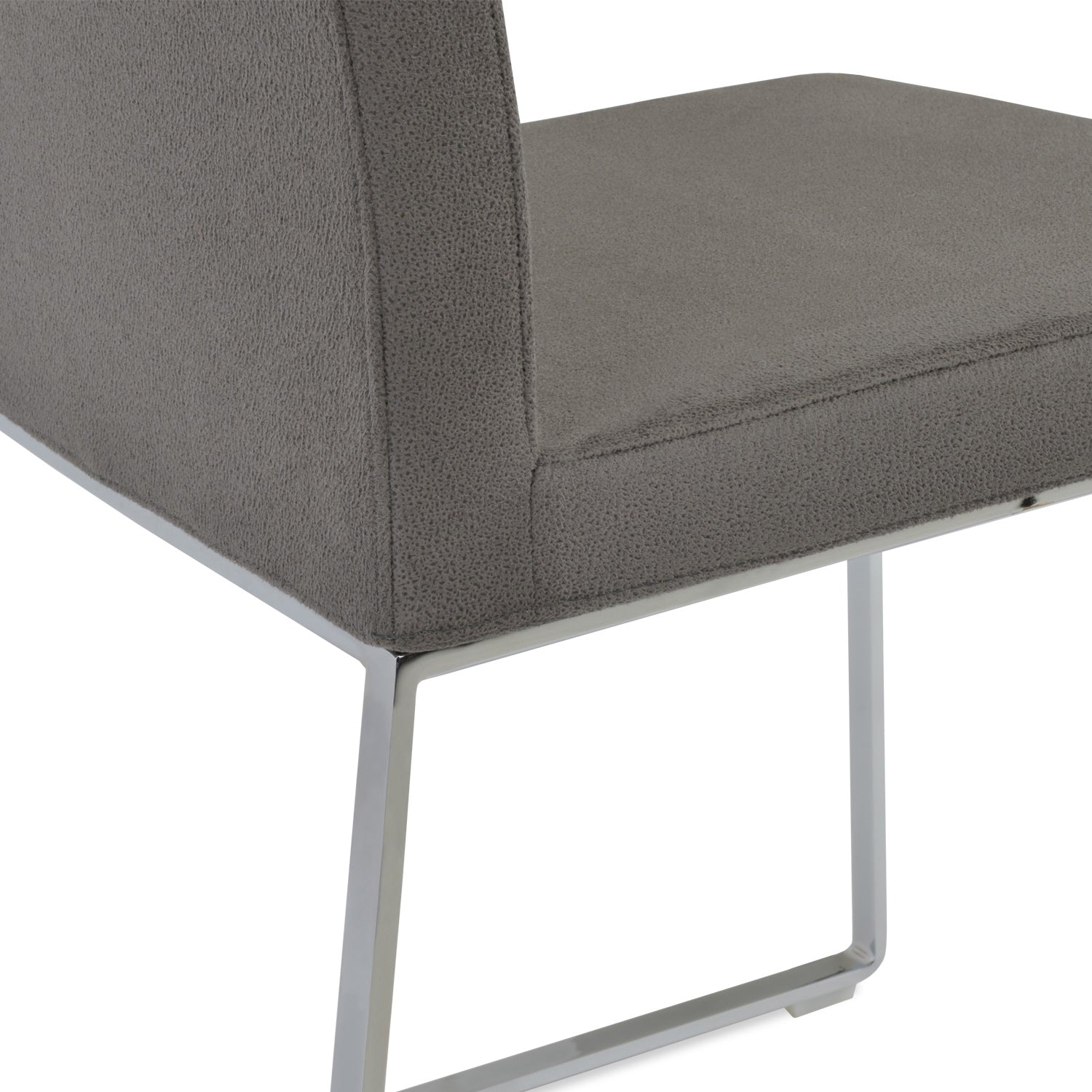 Aria Sled Wire Dining Chair-Leather