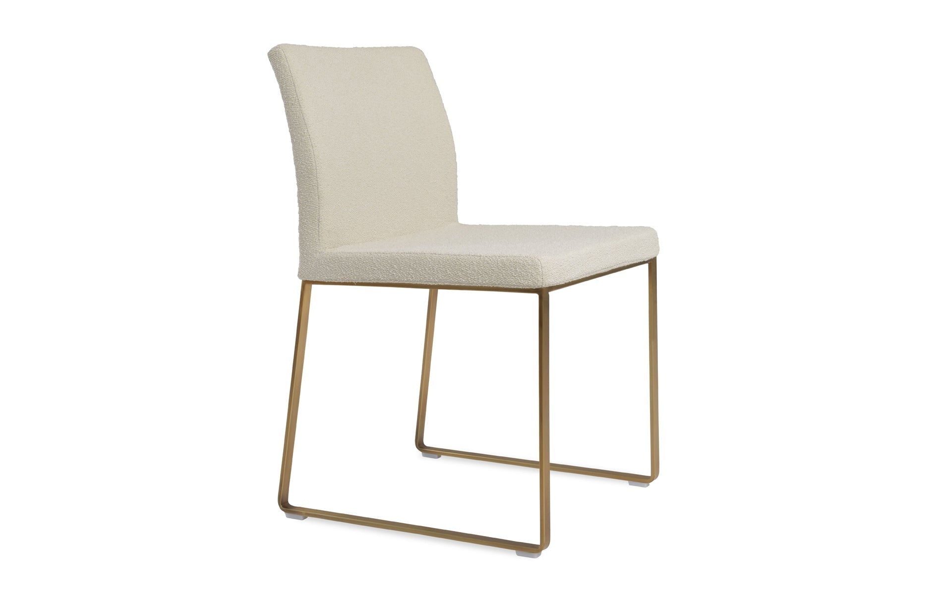 Aria Sled Wire Dining Chair-Leather