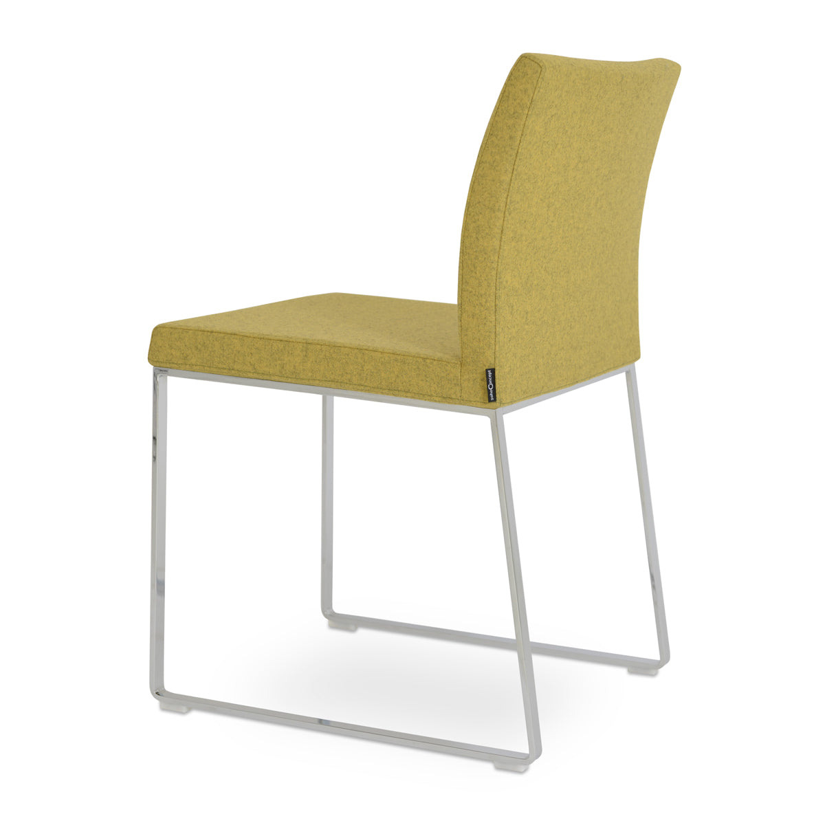 Aria Sled Wire Dining Chair-Fabric