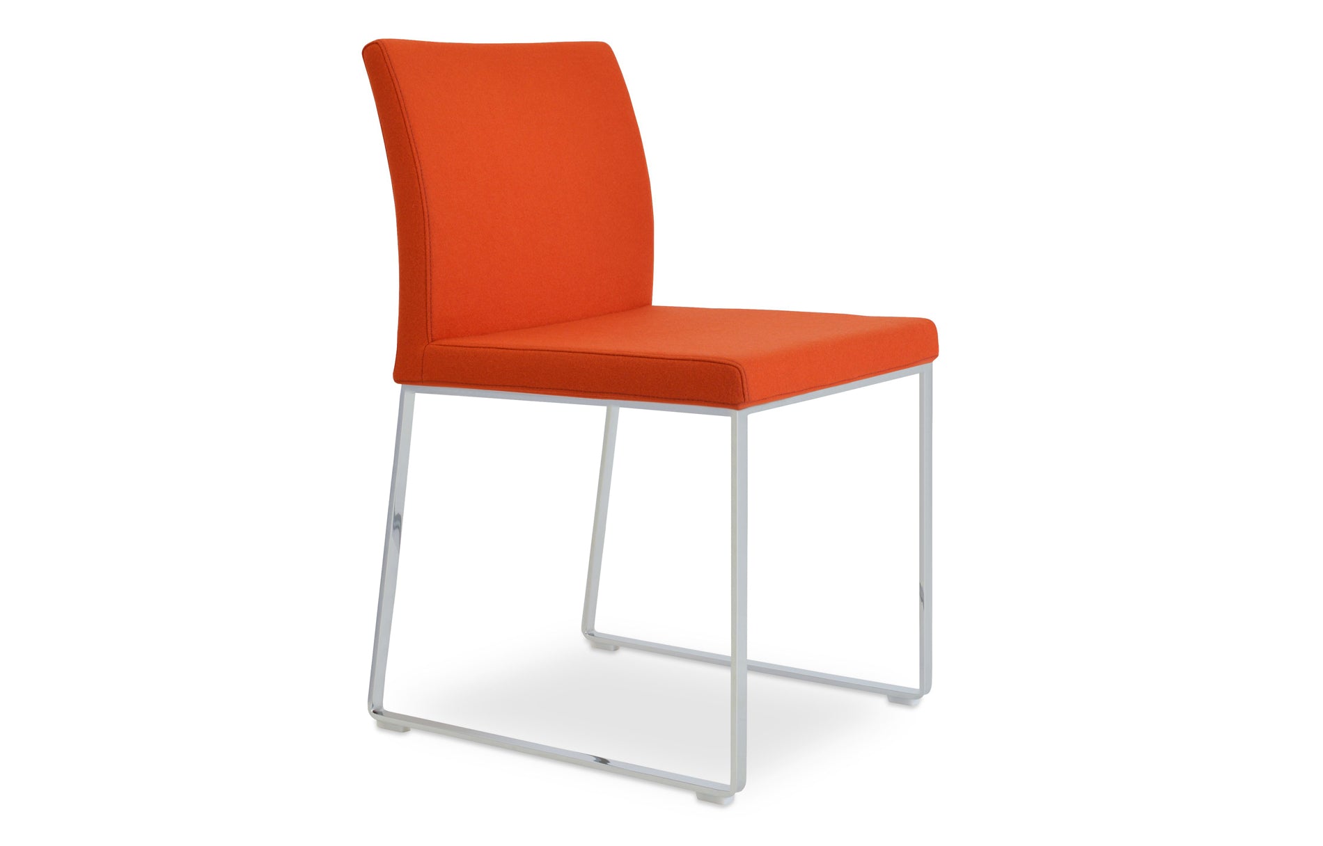 Aria Sled Wire Dining Chair-Fabric