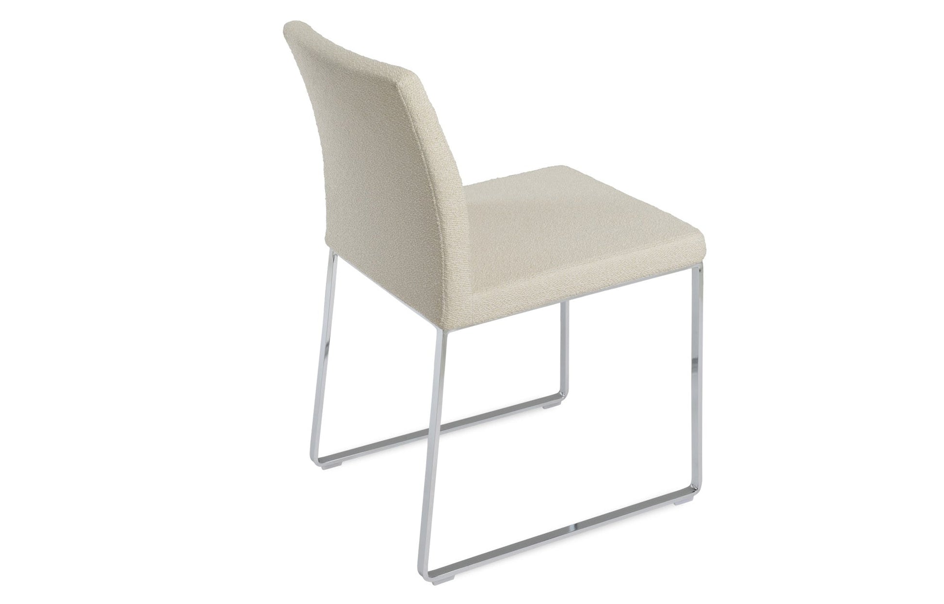 Aria Sled Wire Dining Chair-Fabric