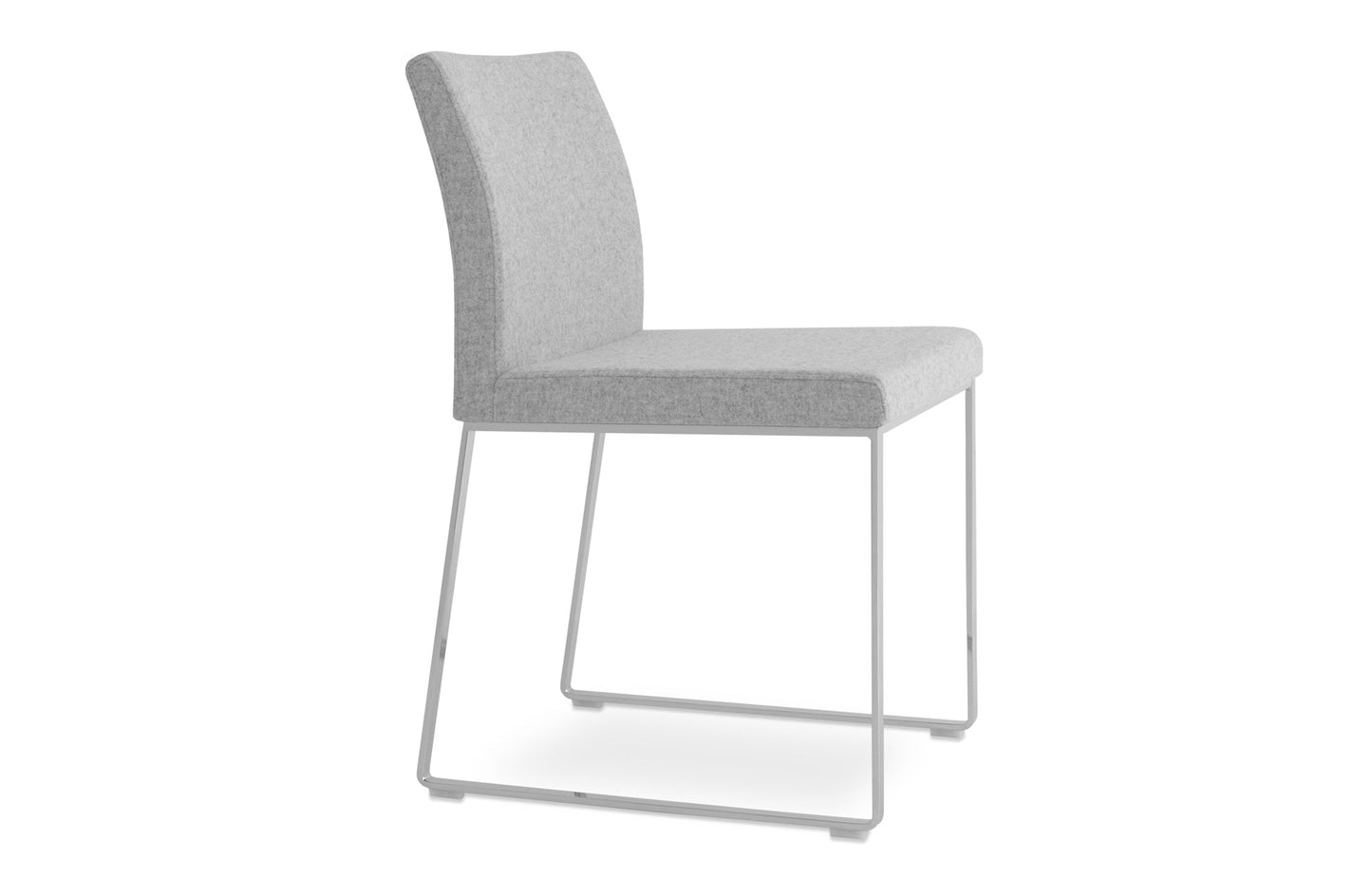 Aria Sled Wire Dining Chair-Fabric