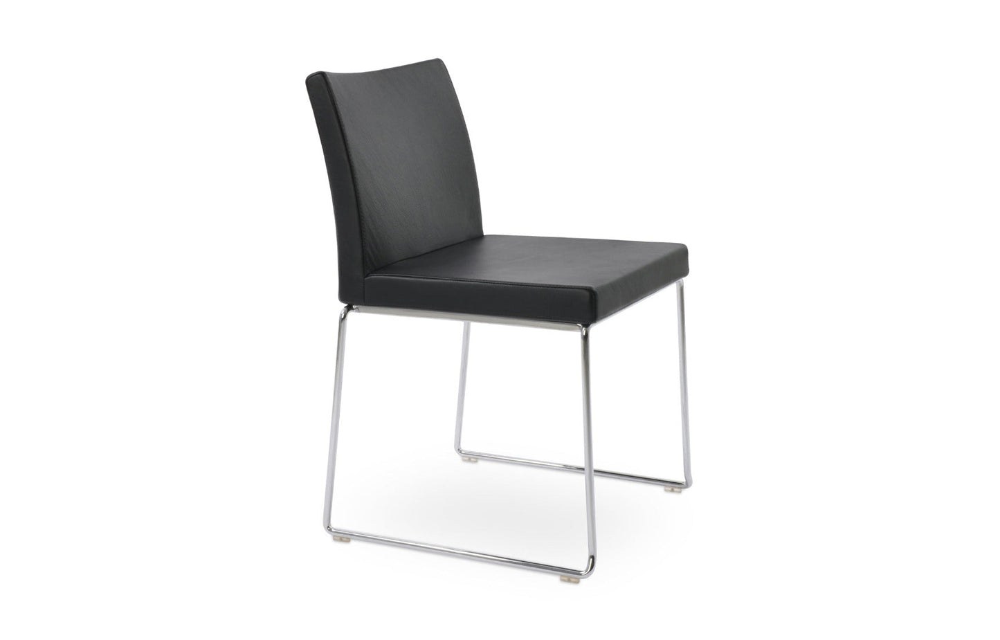 Aria Stackable Dining Chair-Leather