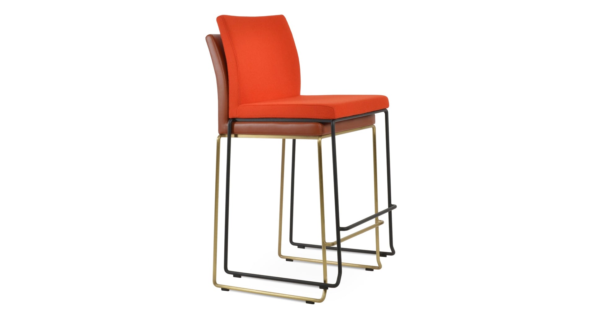 Aria Wire Stackable Bar Stool-Fabric