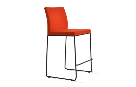 Aria Wire Stackable Bar Stool-Fabric