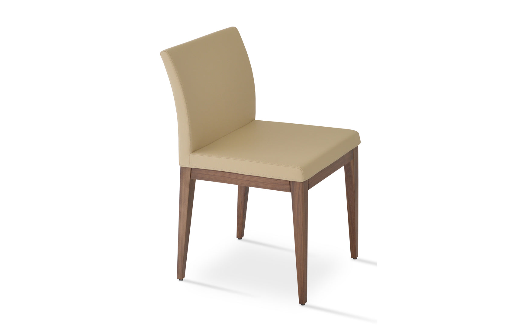 Aria Wood Dining Chair-Leather