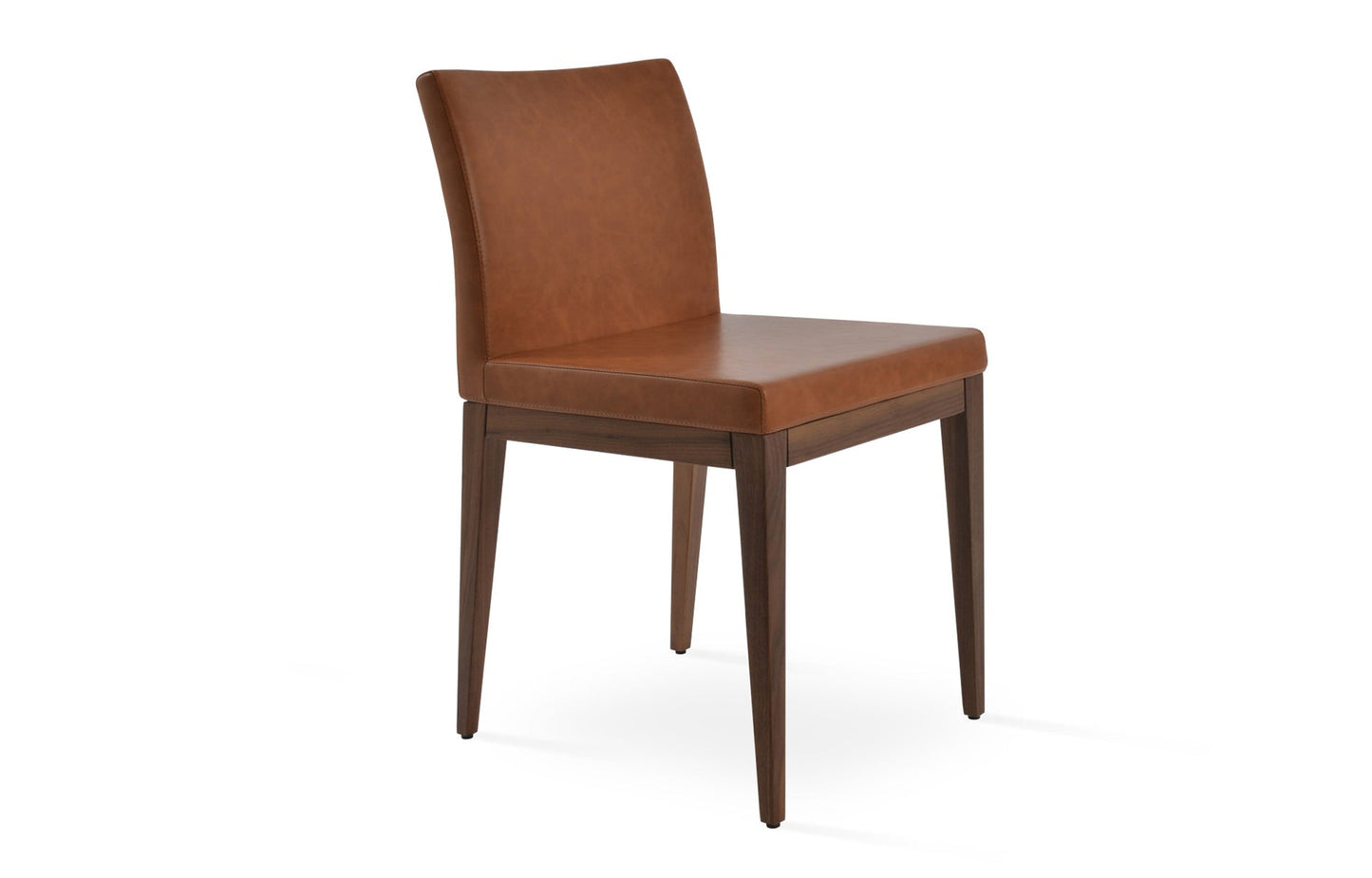 Aria Wood Dining Chair-Leather