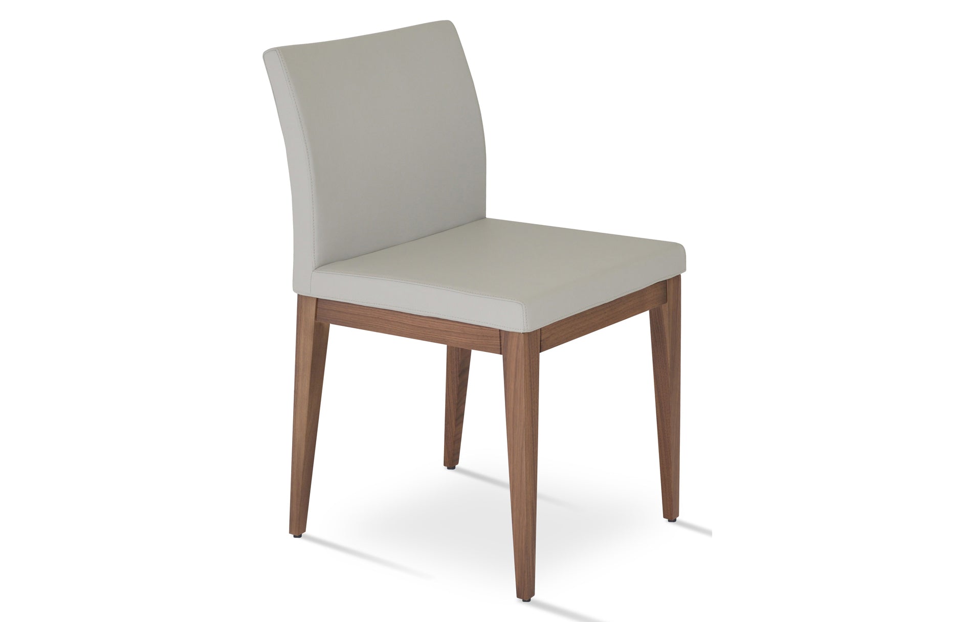 Aria Wood Dining Chair-Leather