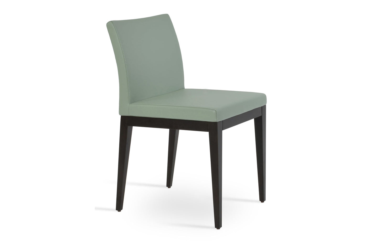 Aria Wood Dining Chair-Leather