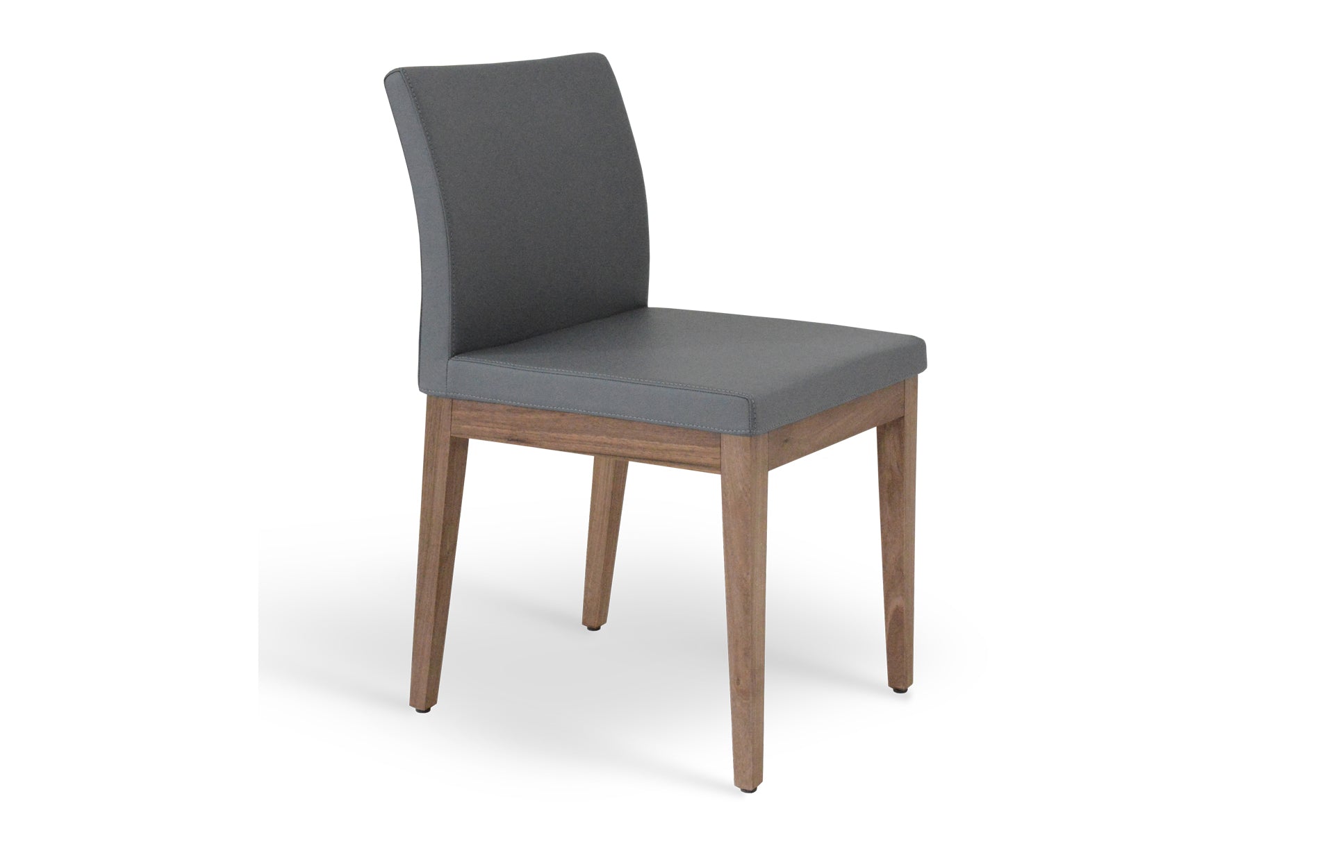 Aria Wood Dining Chair-Leather