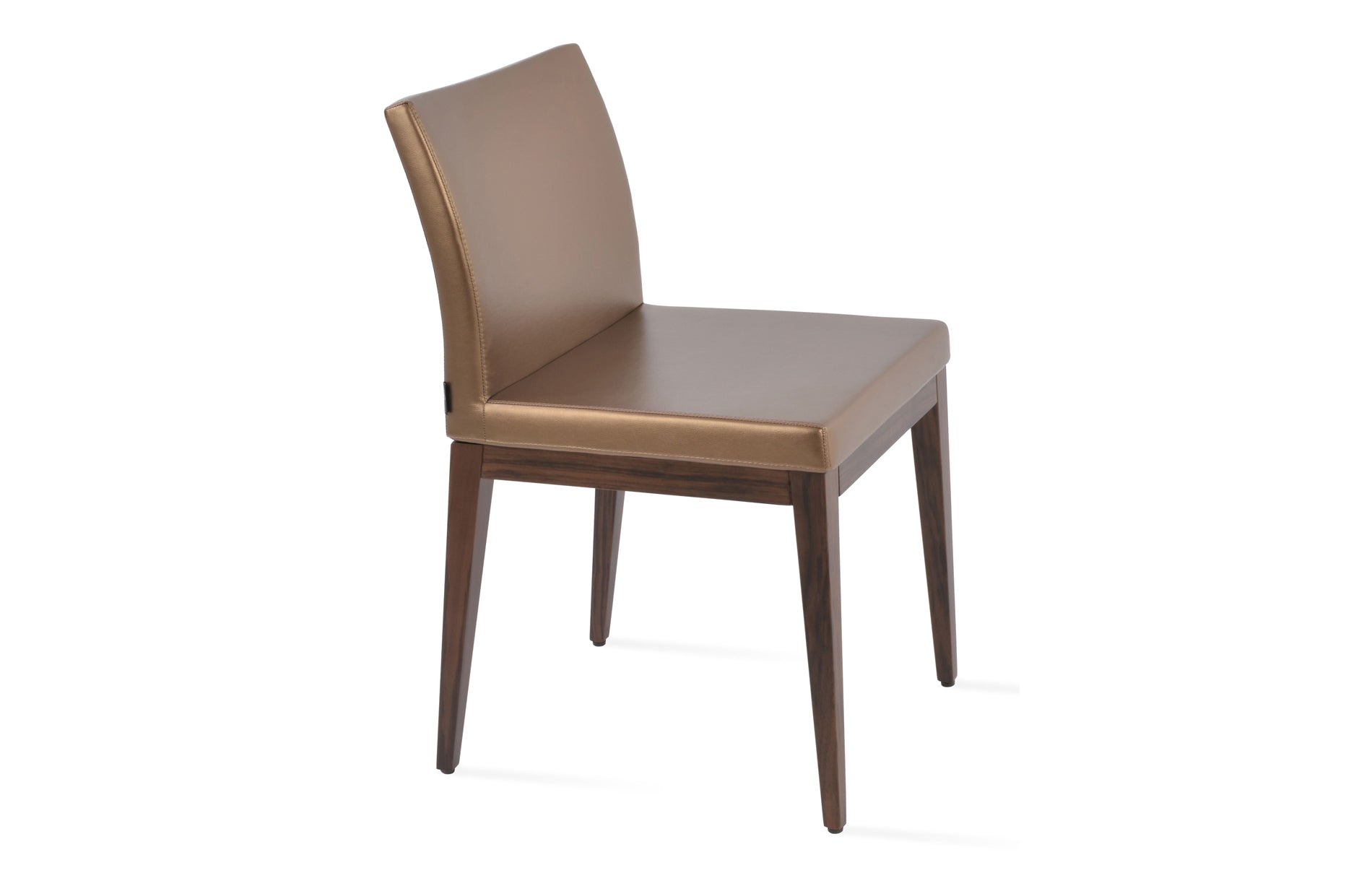 Aria Wood Dining Chair-Leather