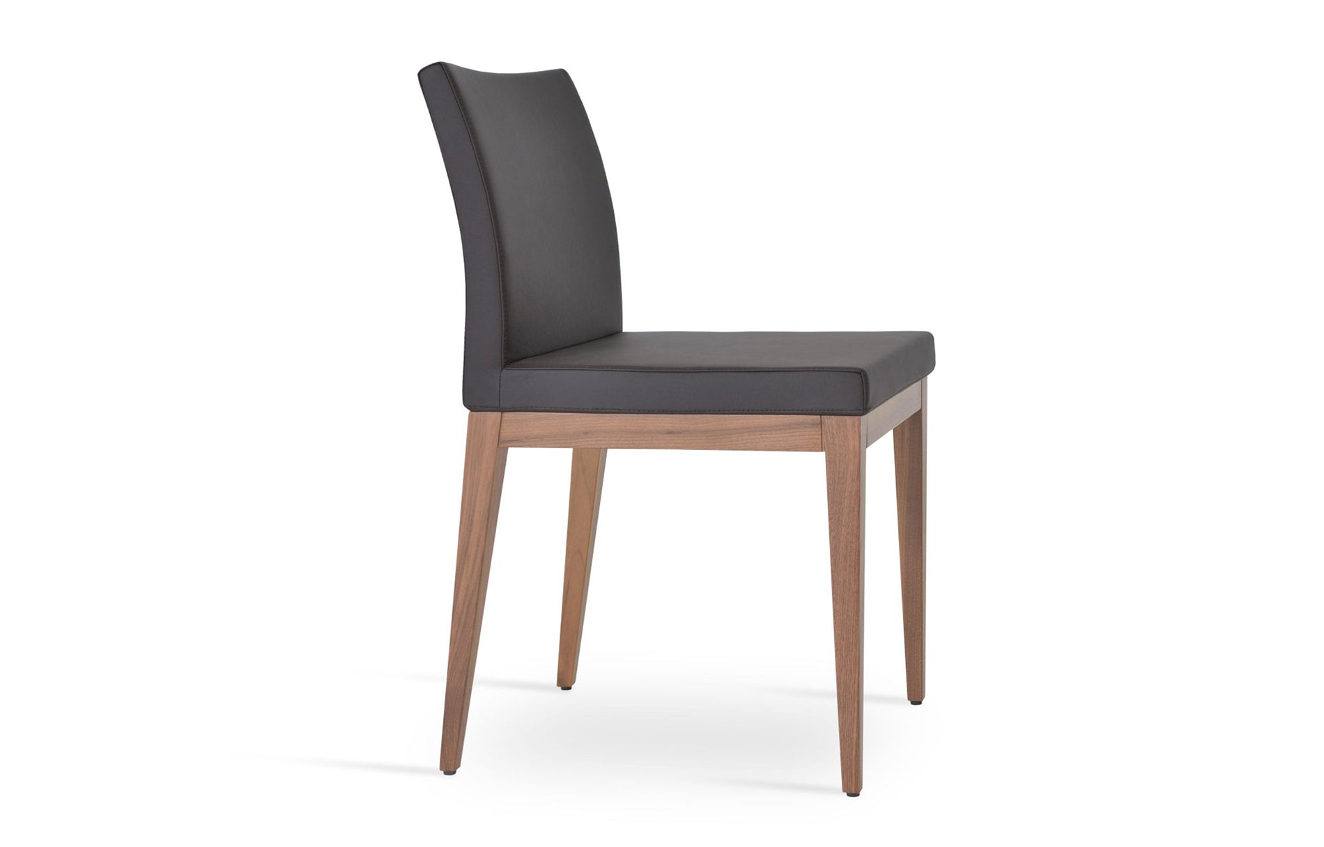 Aria Wood Dining Chair-Leather