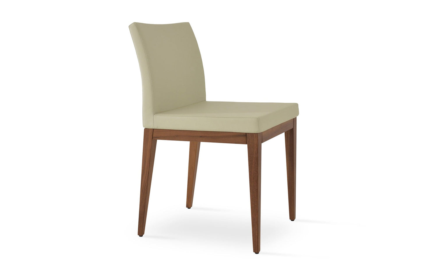 Aria Wood Dining Chair-Leather