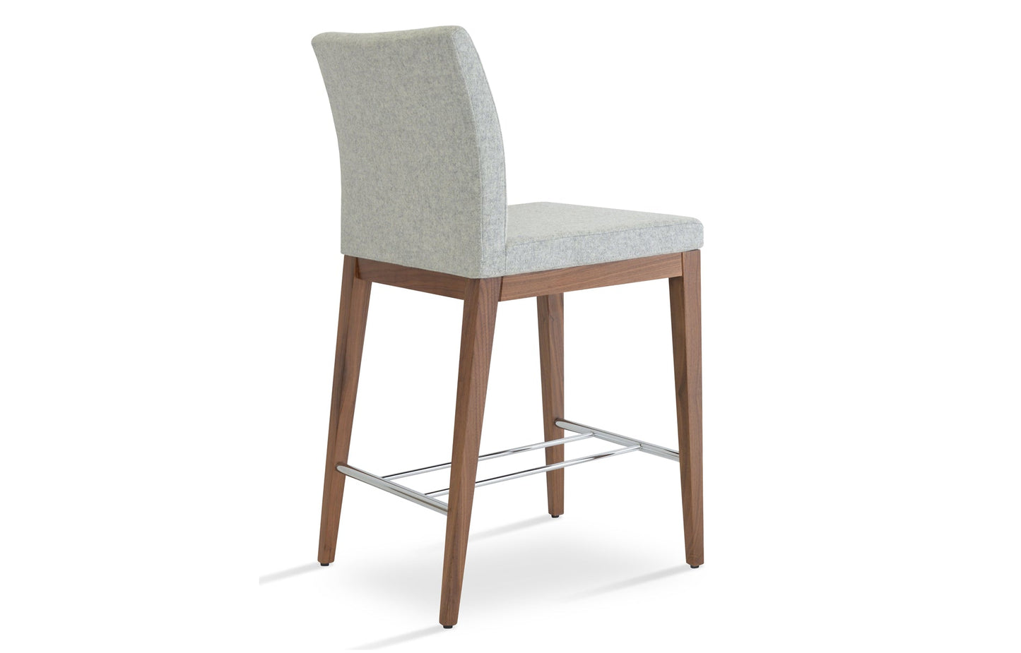 Aria Wood Stool-Fabric