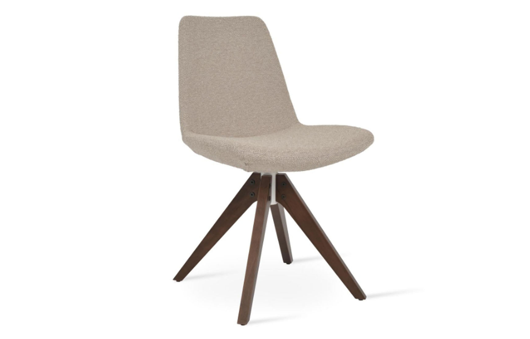 Eiffel Pyramid Swivel Dining Chair-Fabric