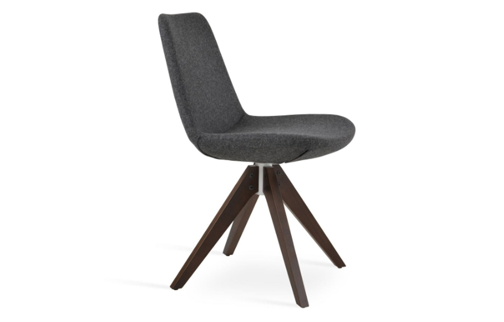 Eiffel Pyramid Swivel Dining Chair-Fabric