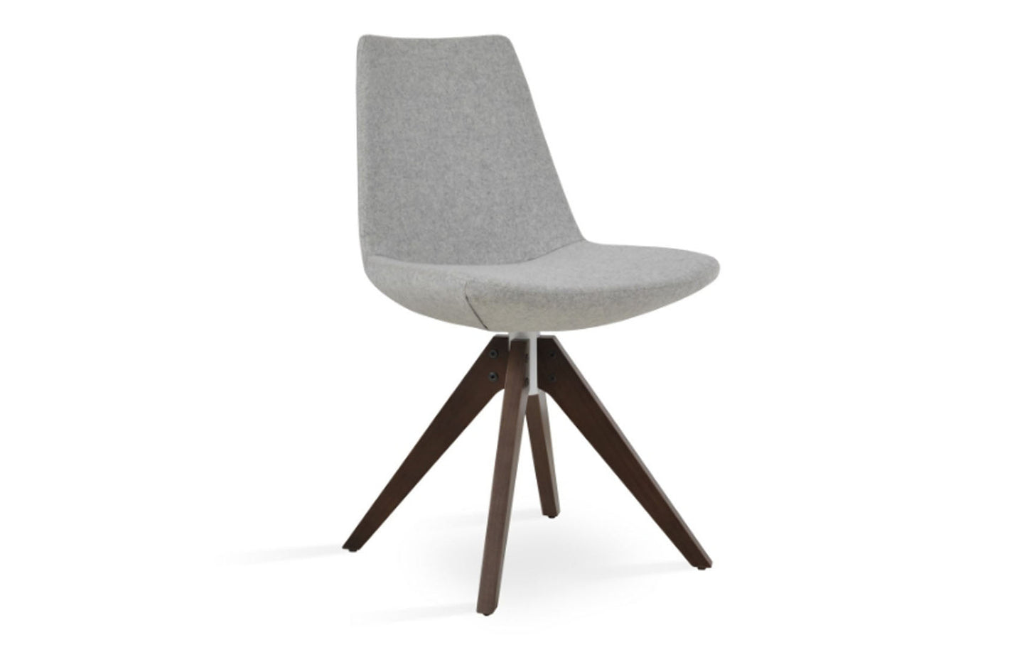 Eiffel Pyramid Swivel Dining Chair-Fabric