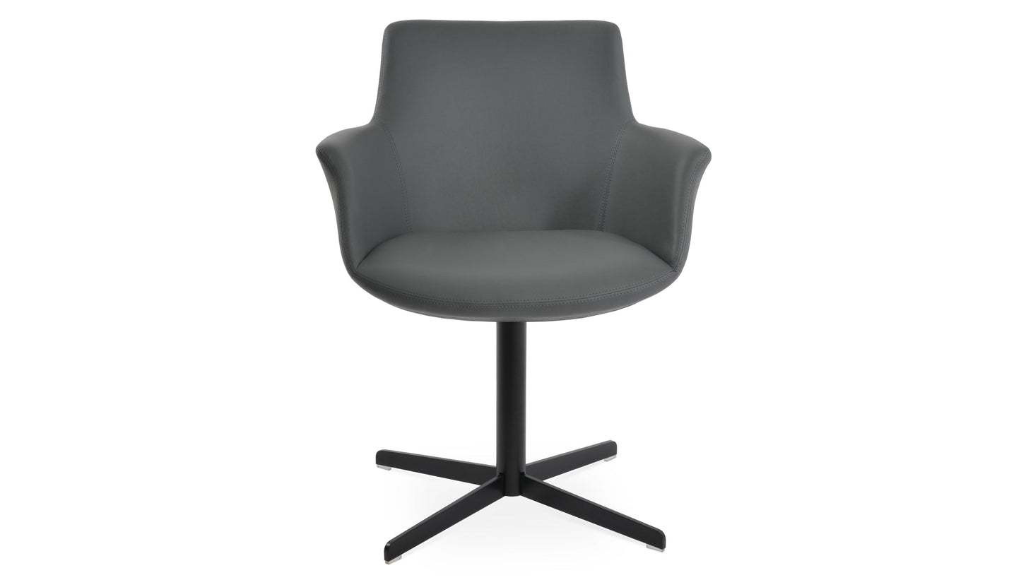 Bottega 4 Star Swivel Armchair - Leather