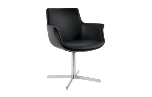 Bottega 4 Star Swivel Armchair - Leather