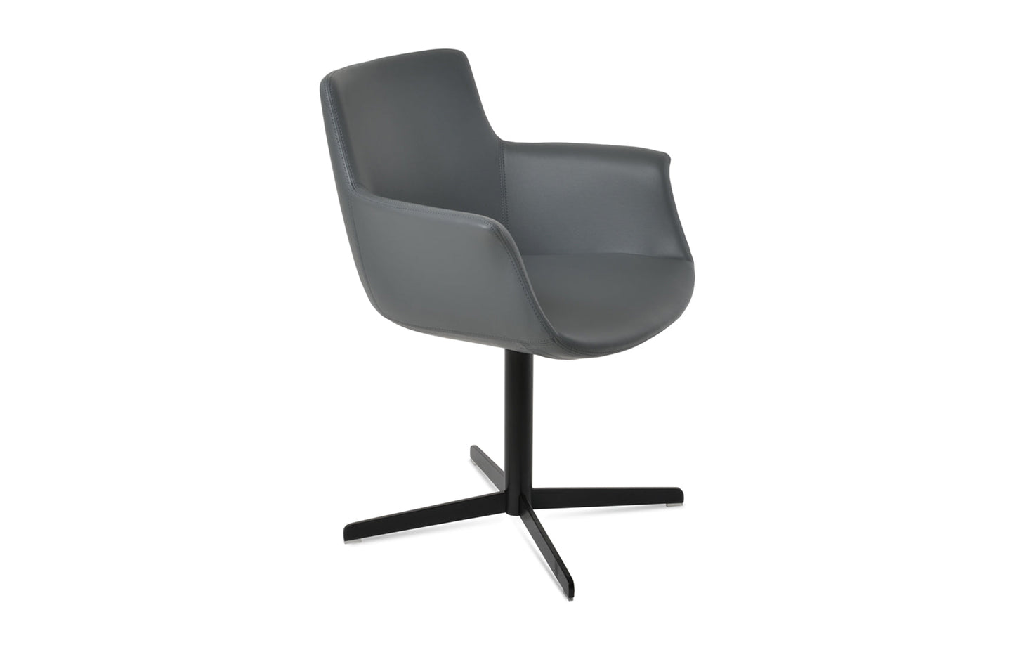 Bottega 4 Star Swivel Armchair - Leather