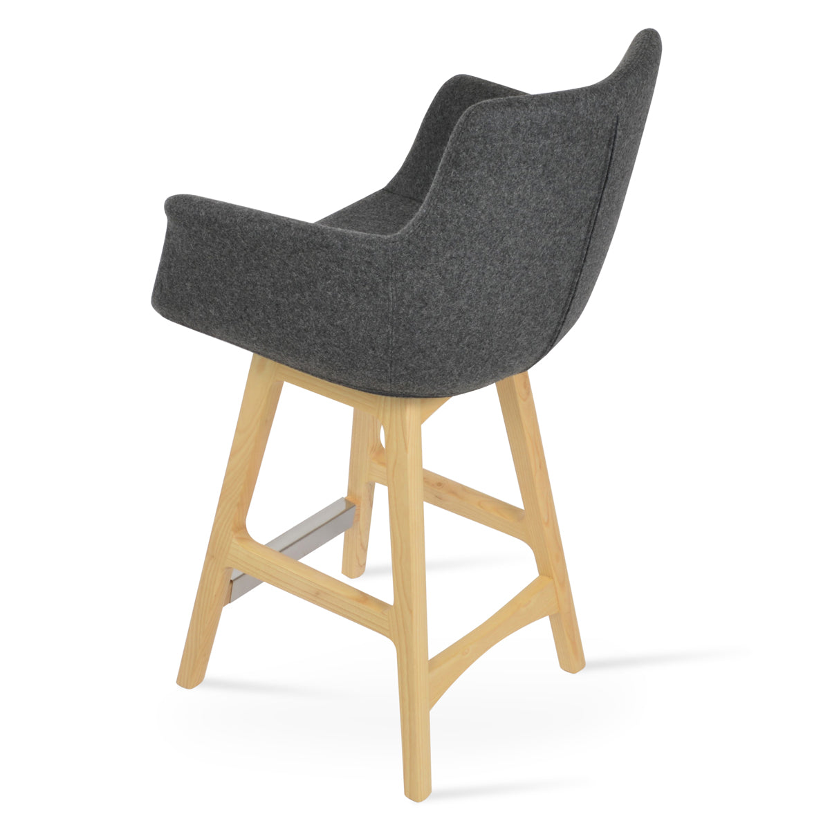 Bottega PR-Wood Bar Stool-Fabric