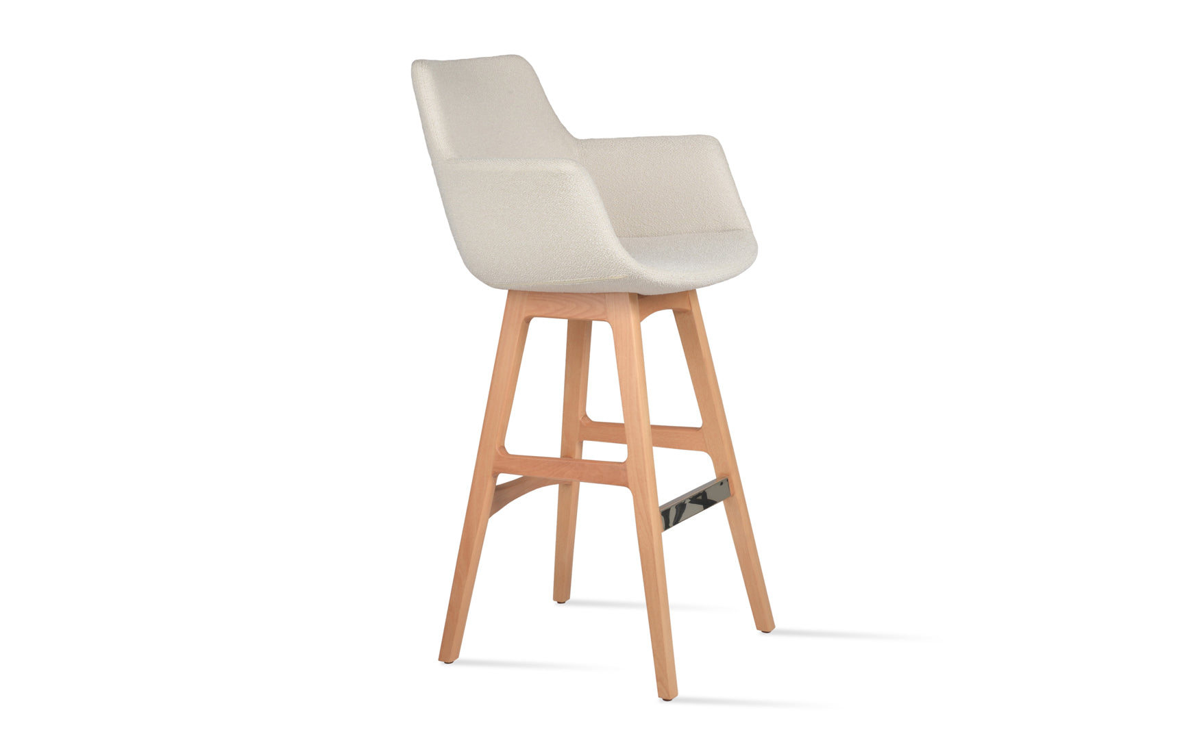 Bottega PR-Wood Bar Stool-Fabric