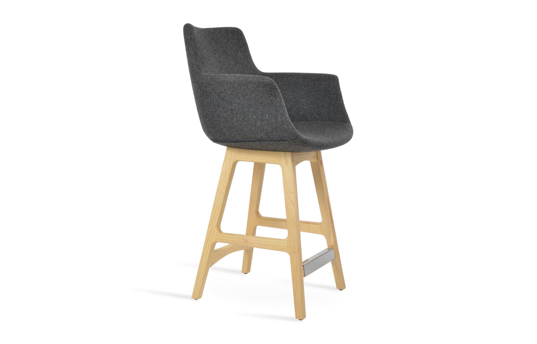 Bottega PR-Wood Bar Stool-Fabric