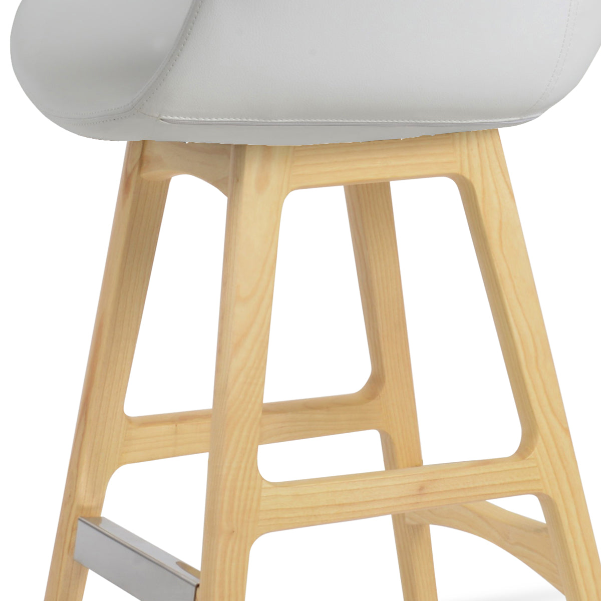 Bottega PR-Wood Bar Stool-Leather