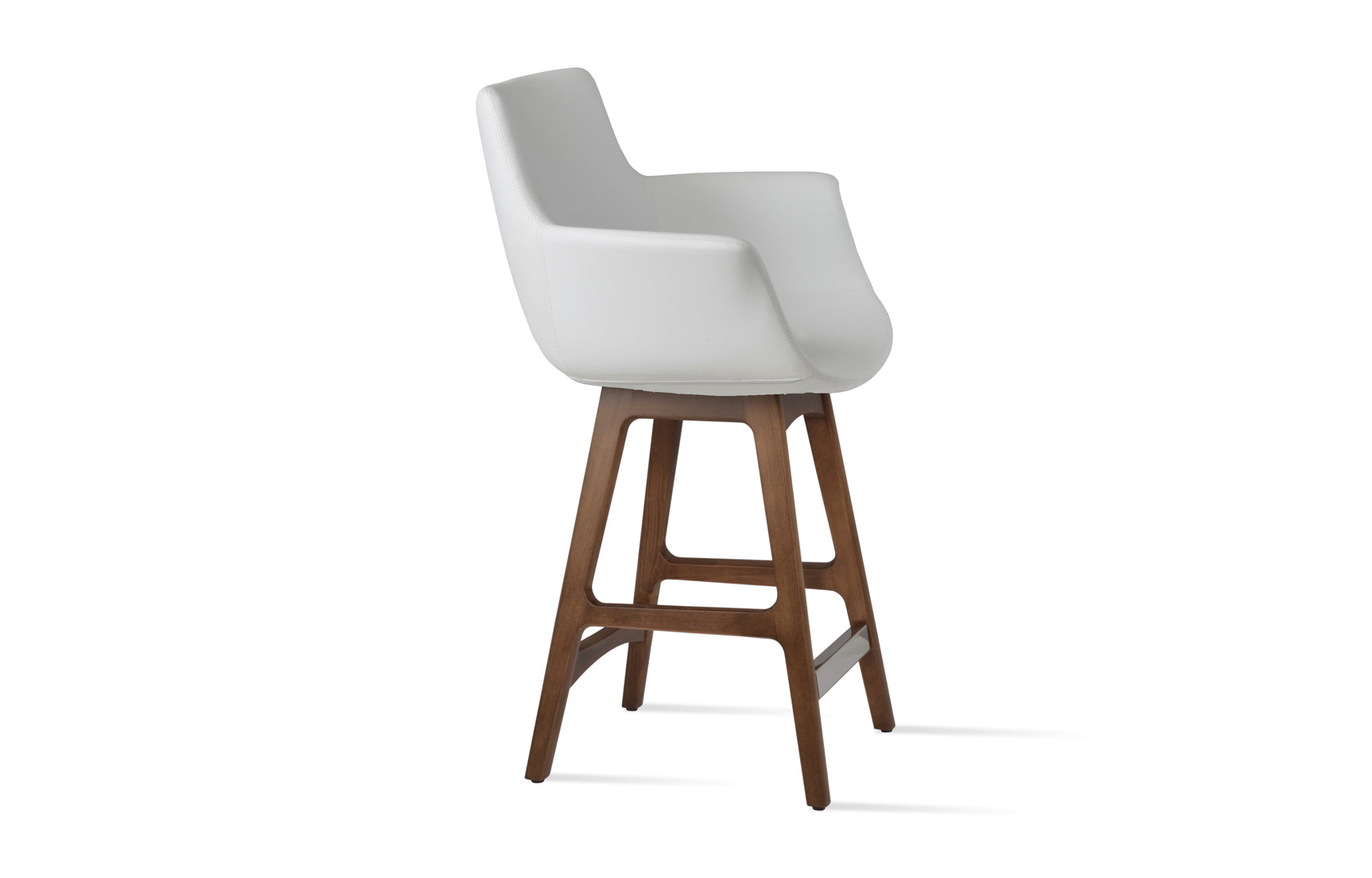 Bottega PR-Wood Bar Stool-Leather