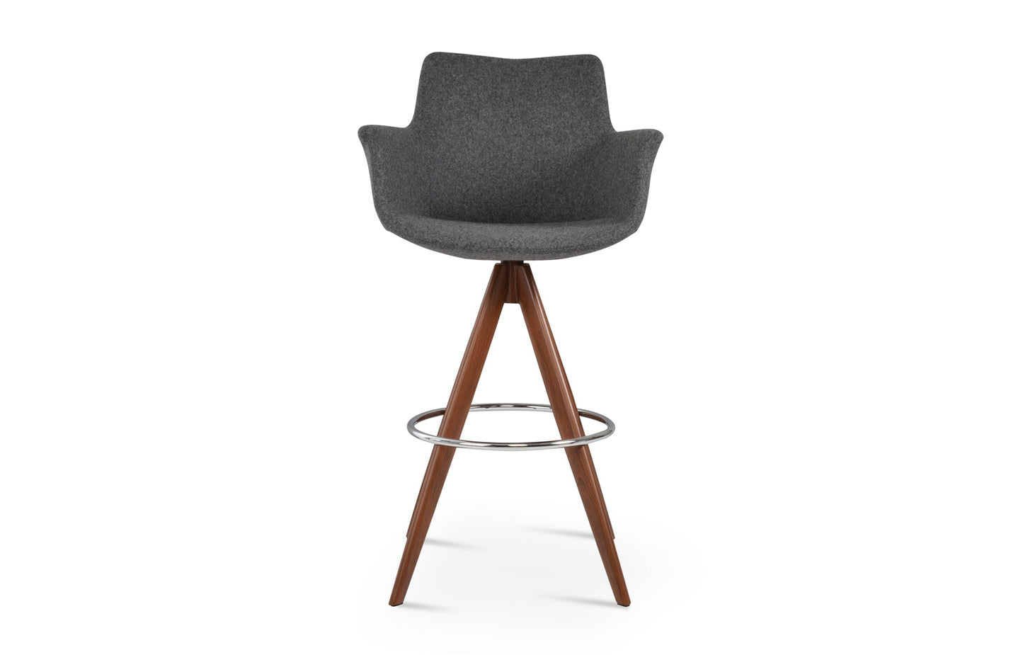 Bottega Pyramid-MW Swivel Bar Stool-Fabric