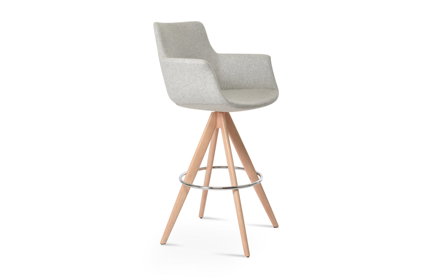 Bottega Pyramid-MW Swivel Bar Stool-Fabric