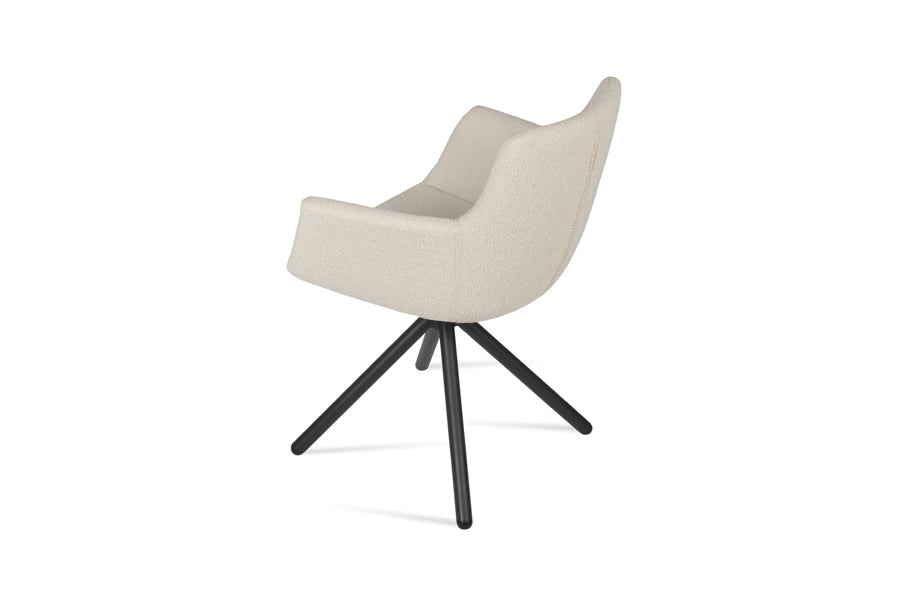 Bottega Swivel Stick Armchair - Fabric