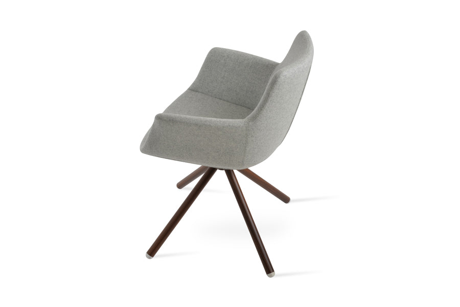 Bottega Swivel Stick Armchair - Fabric