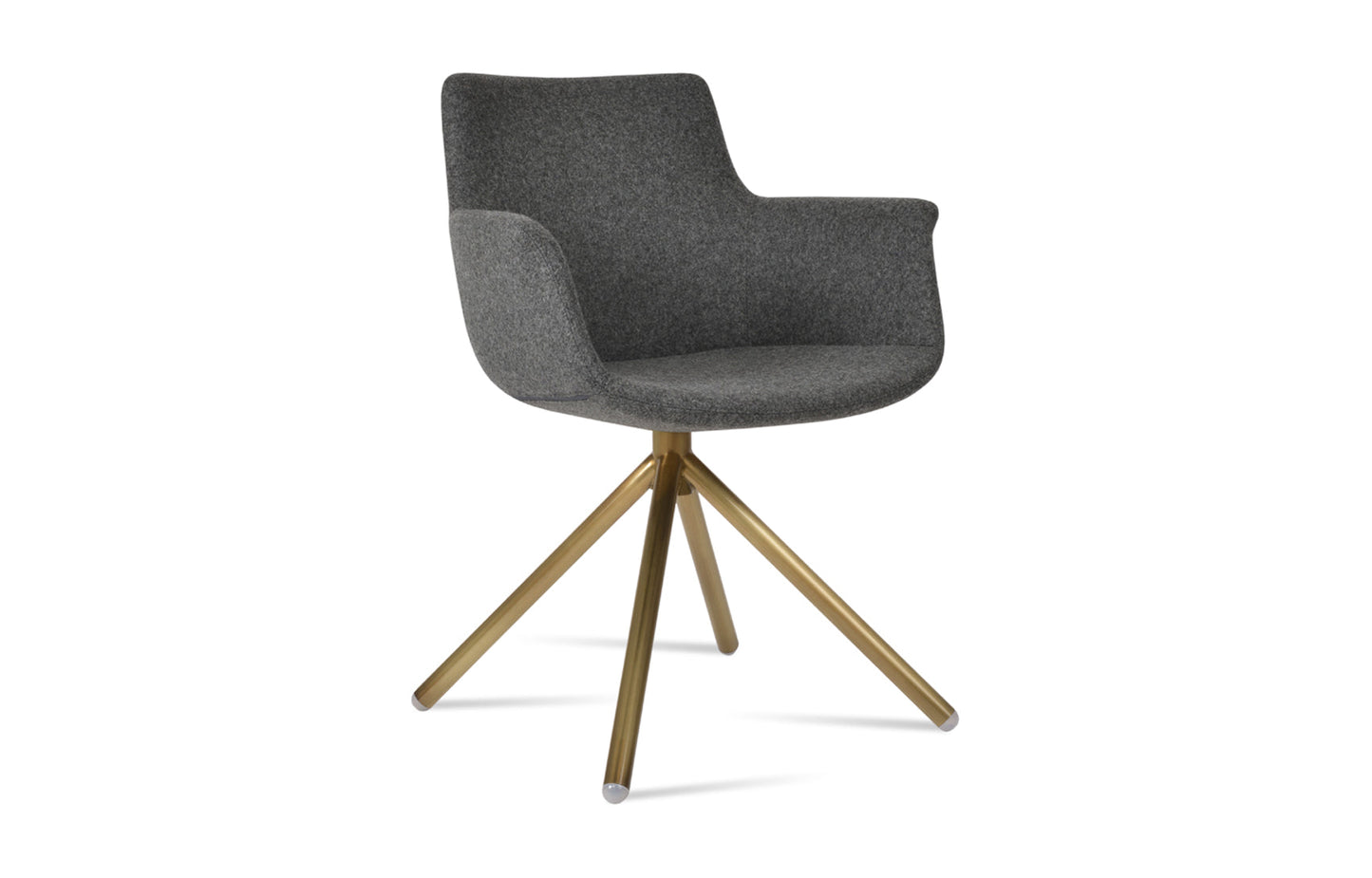 Bottega Swivel Stick Armchair - Fabric