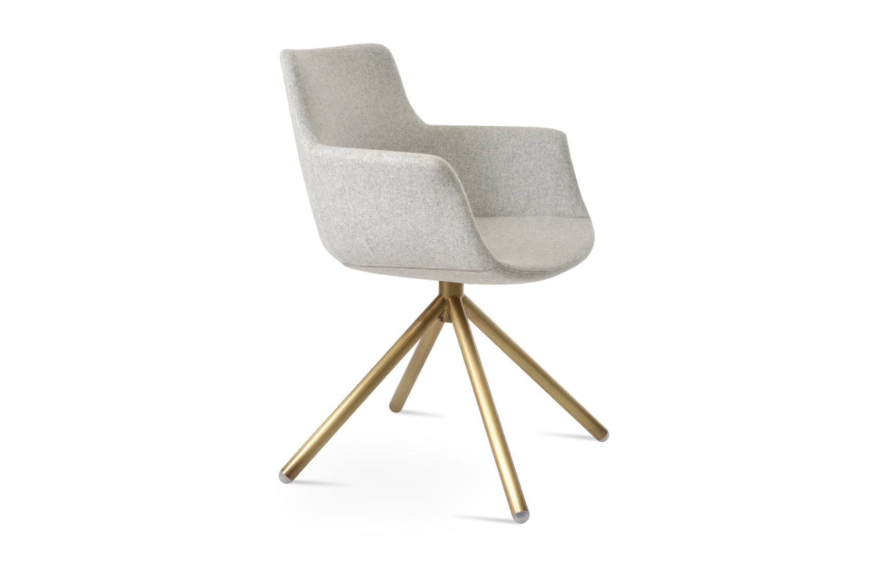 Bottega Swivel Stick Armchair - Fabric