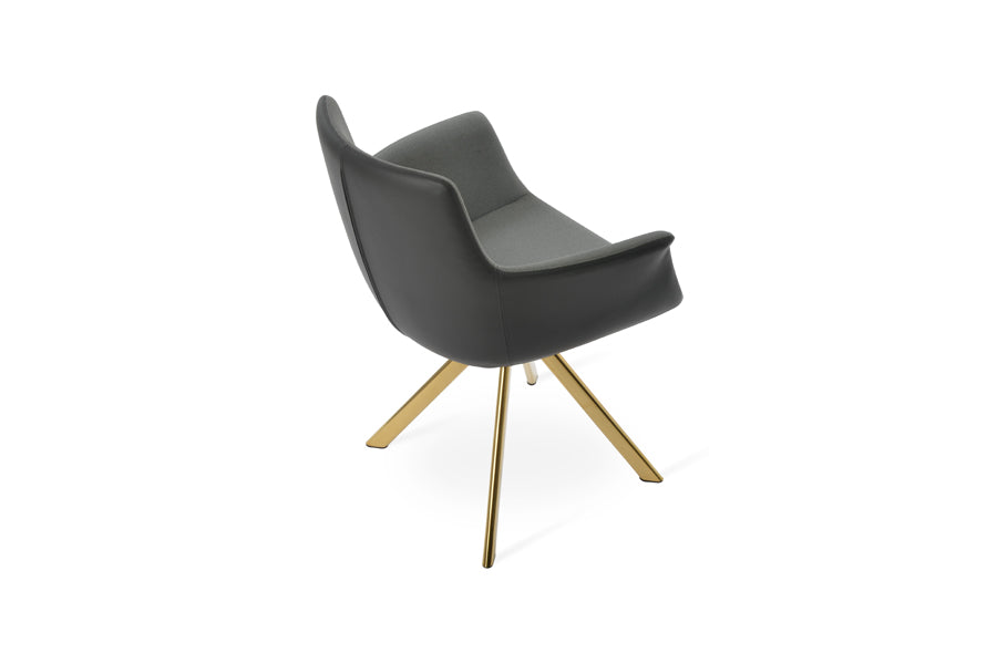 Bottega Sword Dining Armchair-Fabric