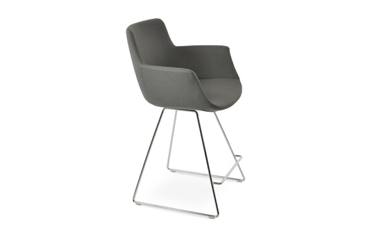 Bottega Wire Bar Stool-Fabric